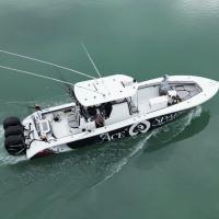 A boat on the water.