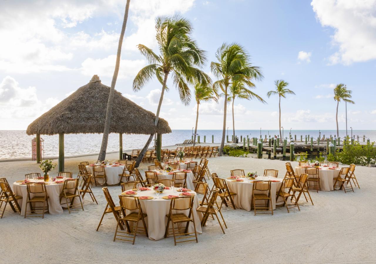 Event set up on the beach