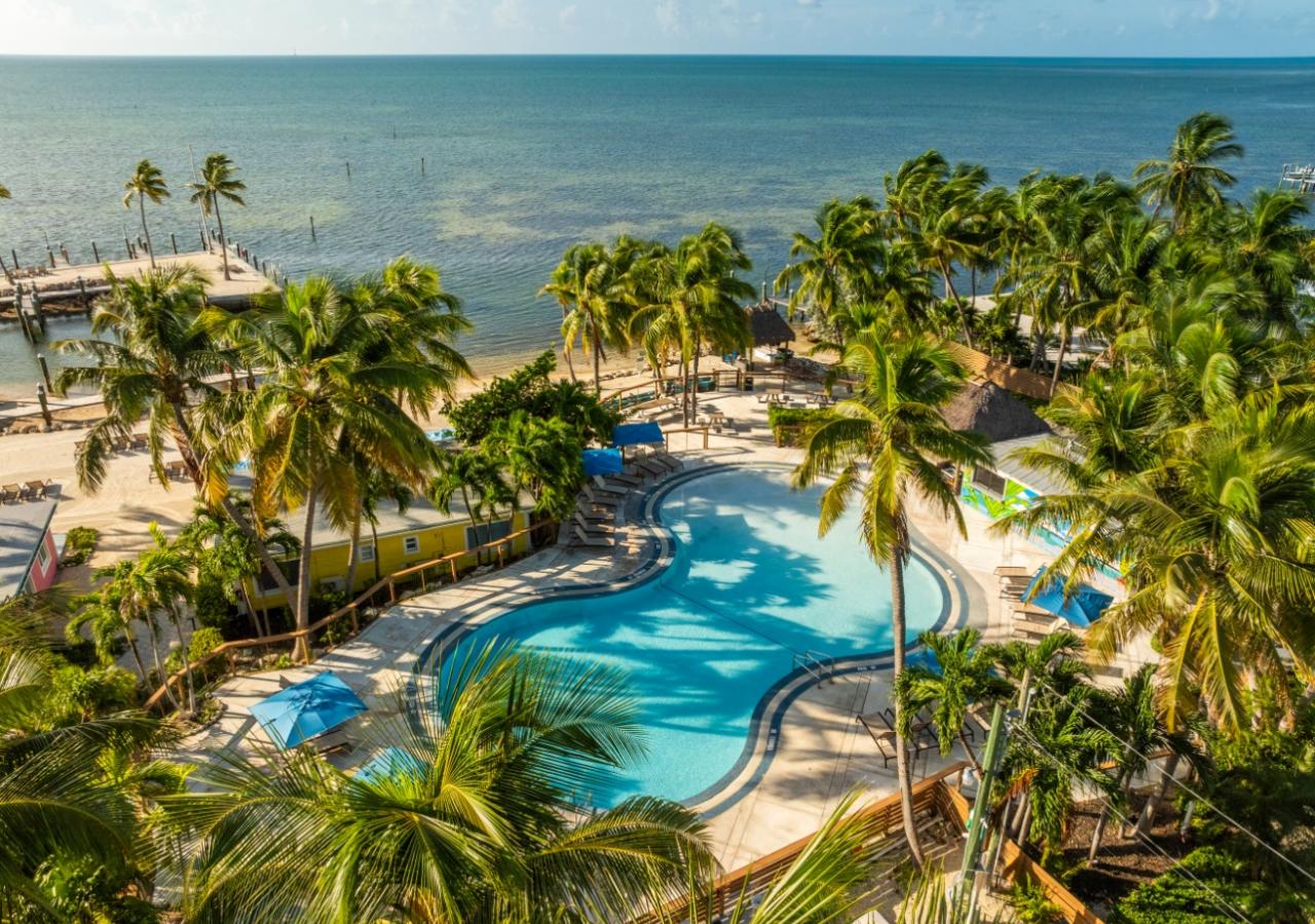 An aerial view of La Siesta resort in Islamorada.