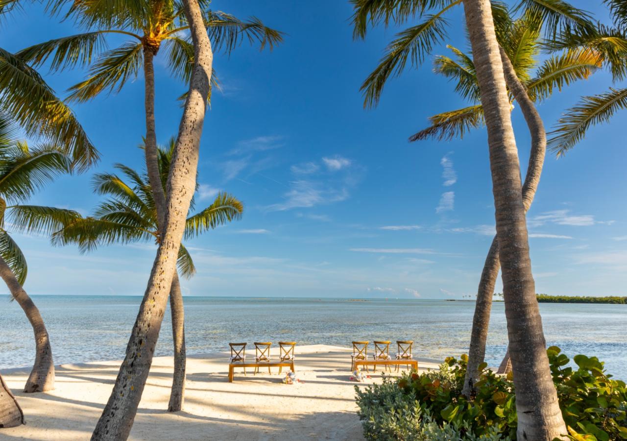 Lighthouse Beach wedding ceremony at Amara Cay.