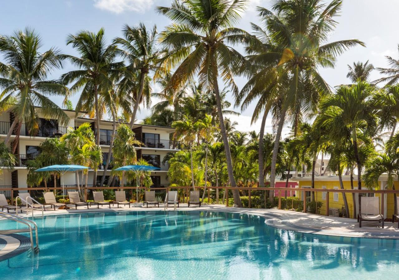 Florida Keys Pool with Palm Trees