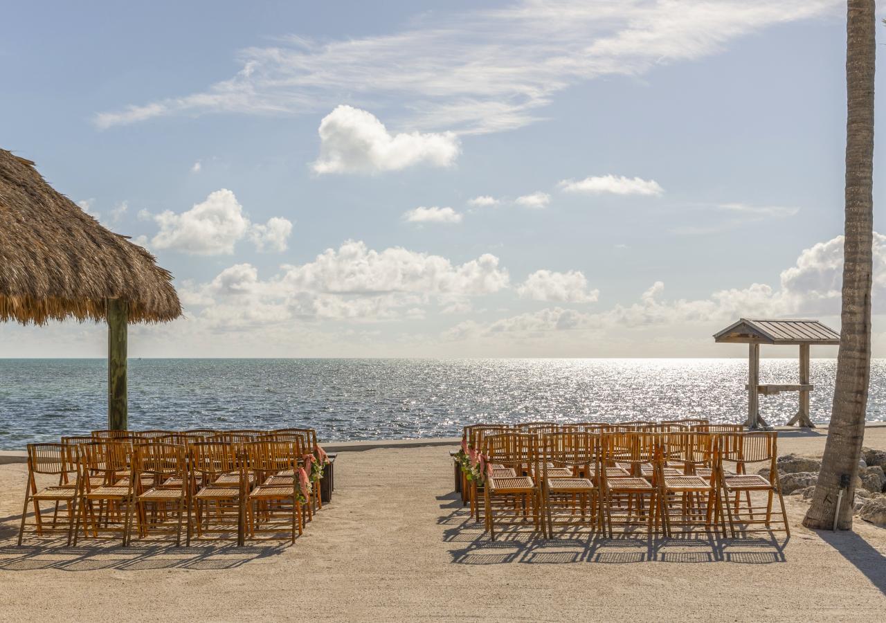 Event set up on the beach