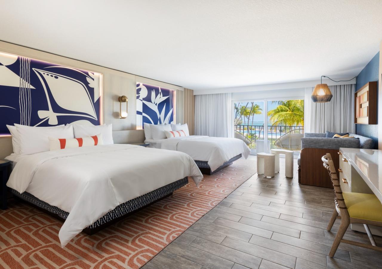 View Guest Room, 2 Queens, Balcony