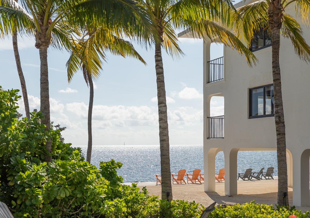 A peak at the ocean from La Siesta Resort in the Florida Keys.