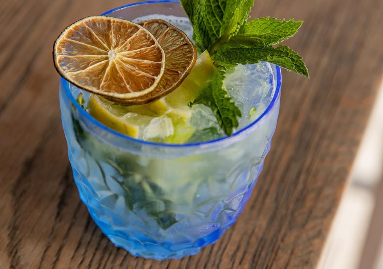 A handcrafted cocktail at Amara Cay Resort in the Florida Keys.