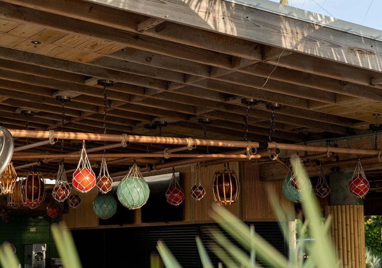 The original Tiki Bar at Three Waters Resort & Marina