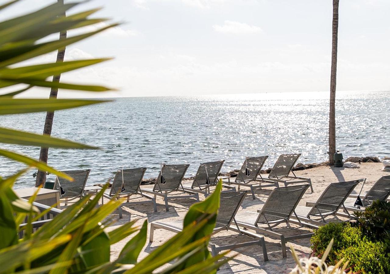 The beach at Three Waters Resort & Marina in Islamorada, Florida.