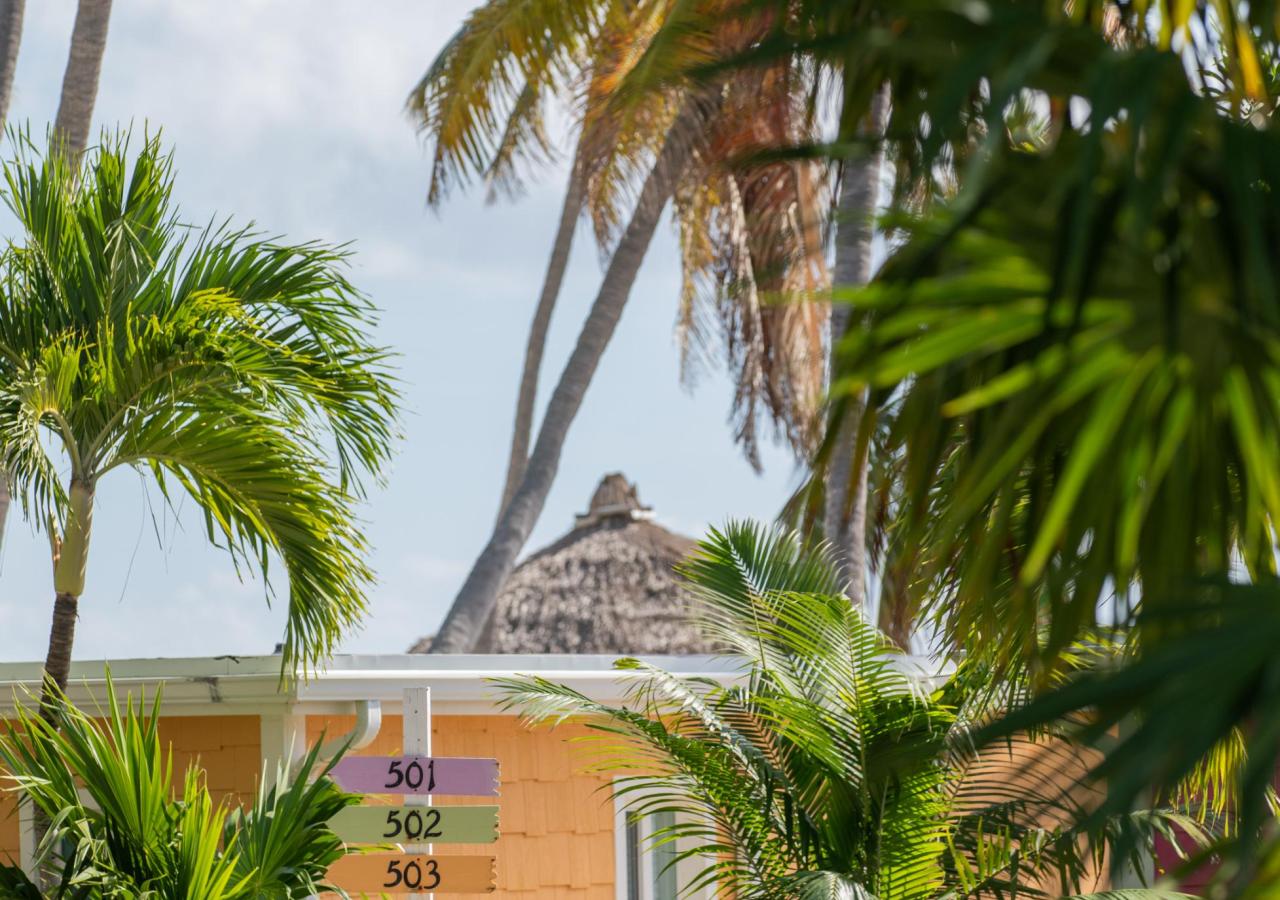 A sign to show where which villas are at La Siesta Resort in the Florida Keys.