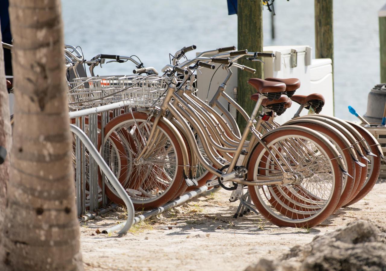 Bikes are set up and ready for use at La Siesta Resort & Villas.