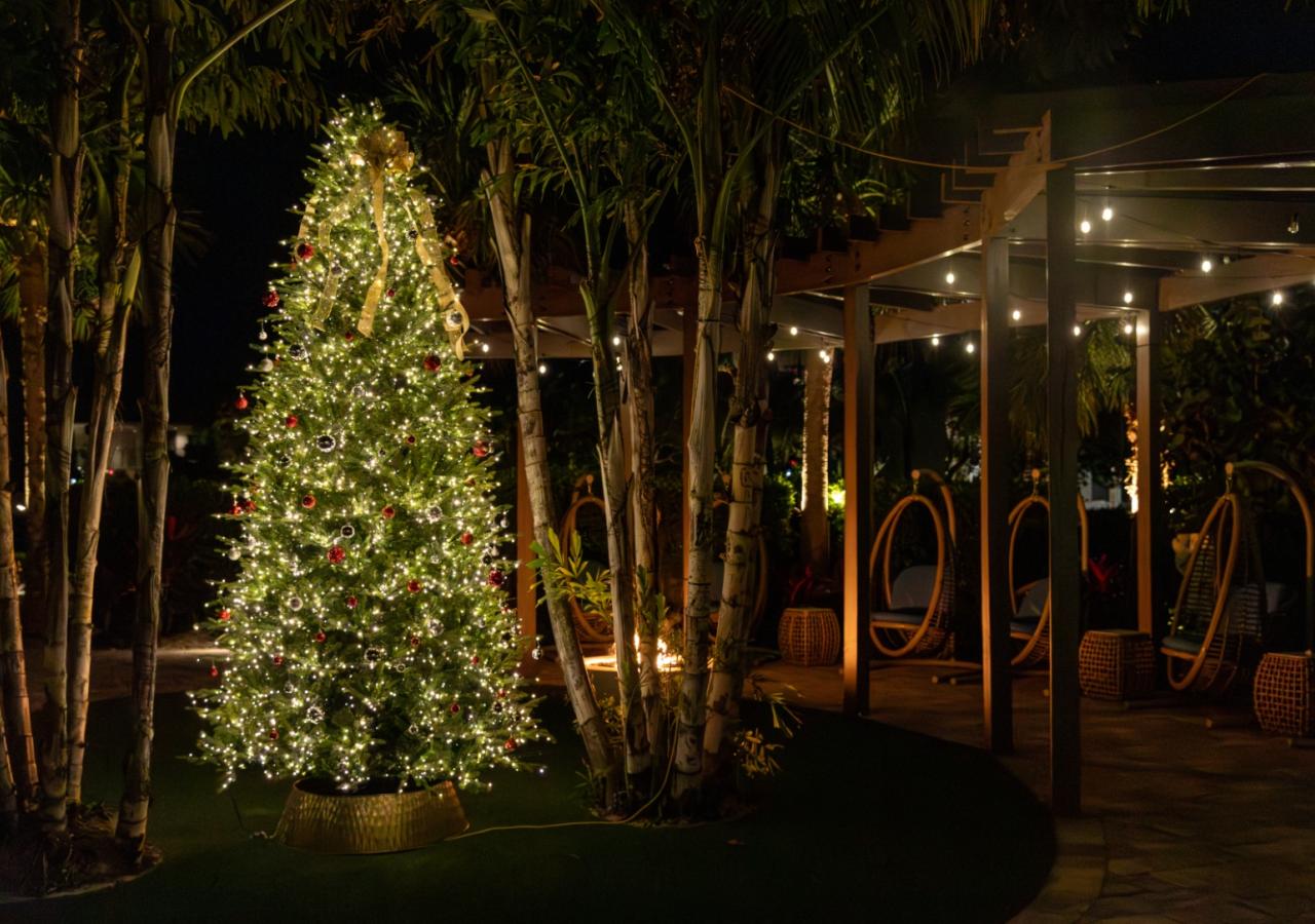 A Christmas Tree at Three Waters Resort & Marina.