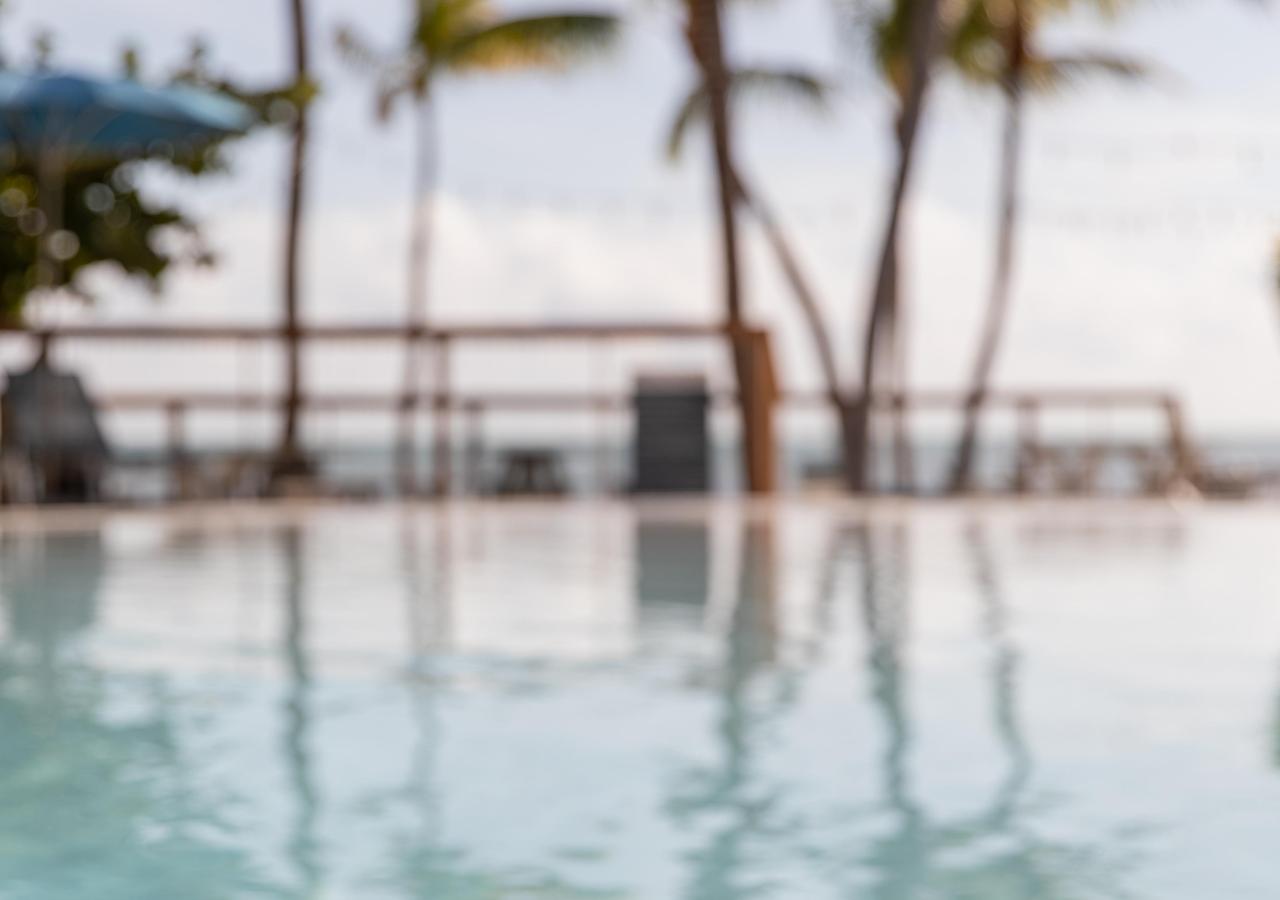 A drink set up by the pool at La Siesta Resort & Villas in the Florida Keys.