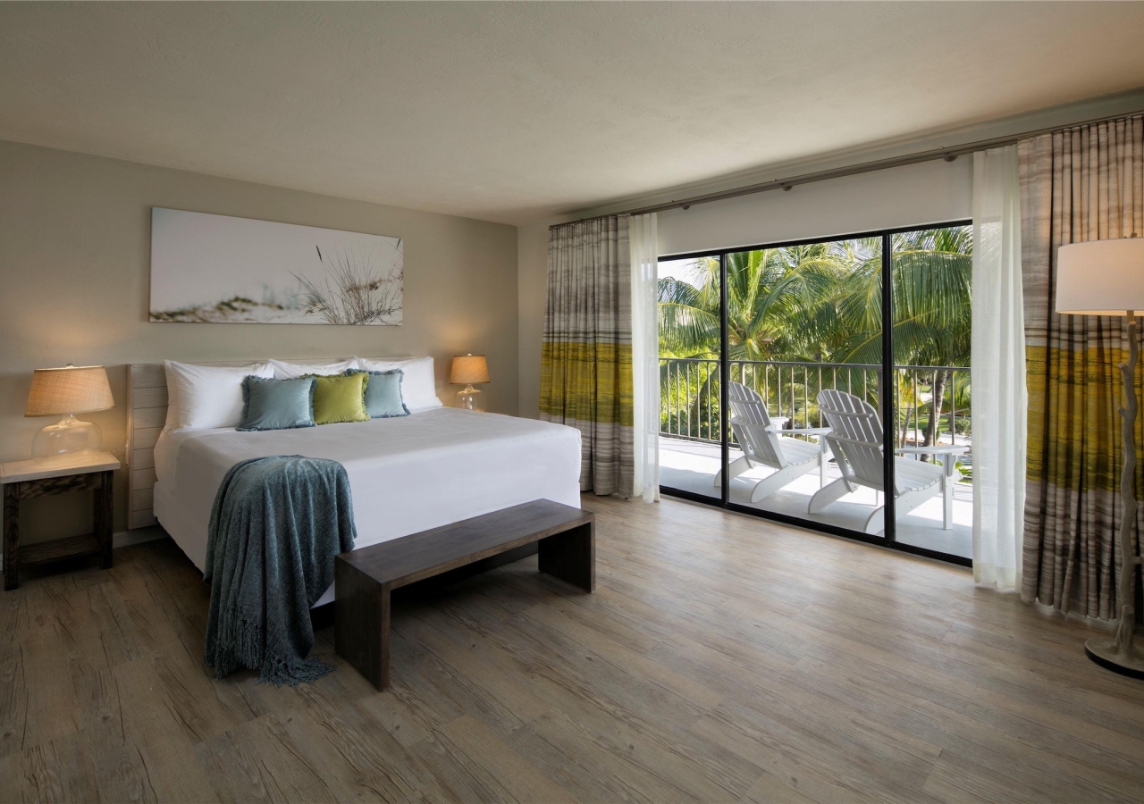 bedroom with balcony