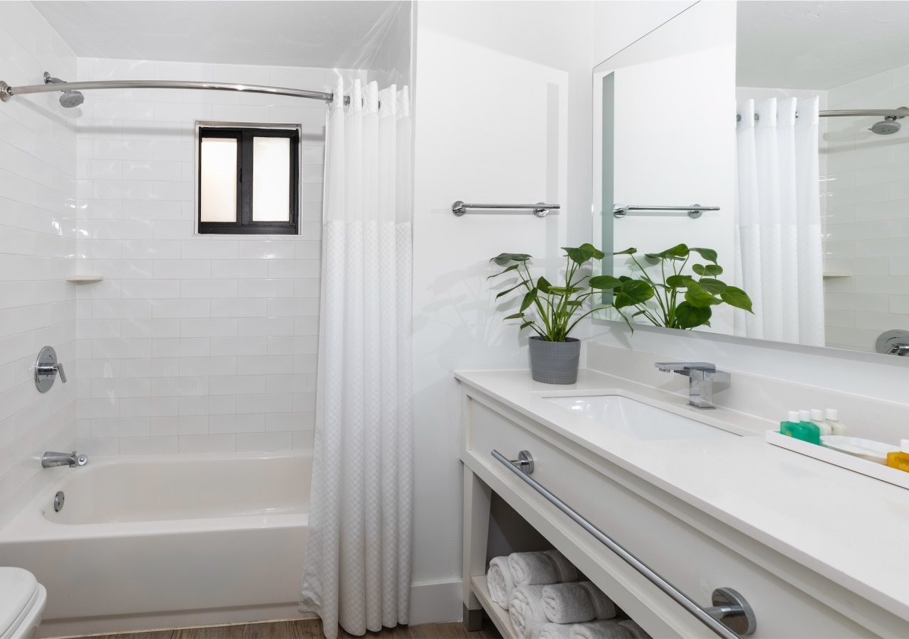 bathroom with long vanity