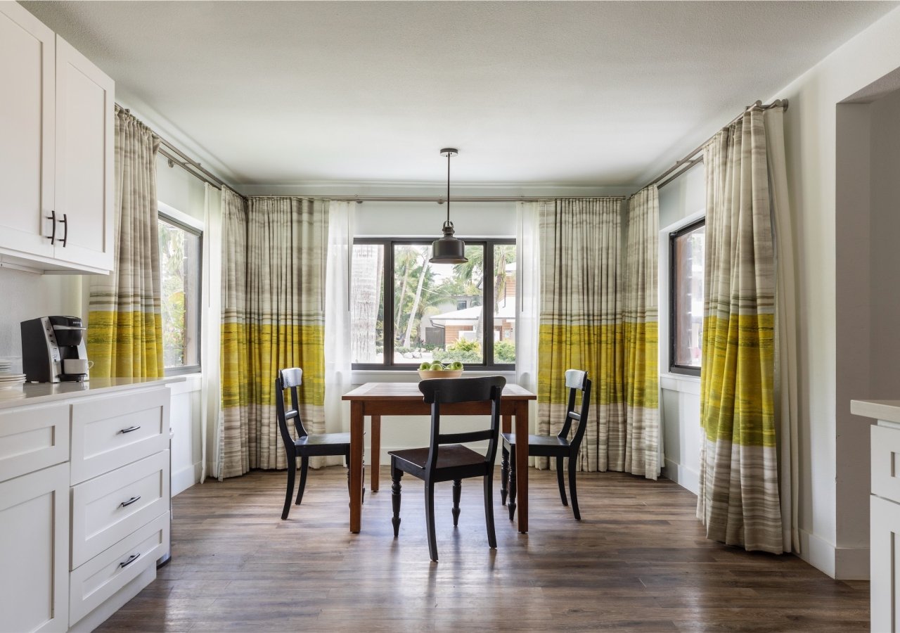 kitchen and dining room area