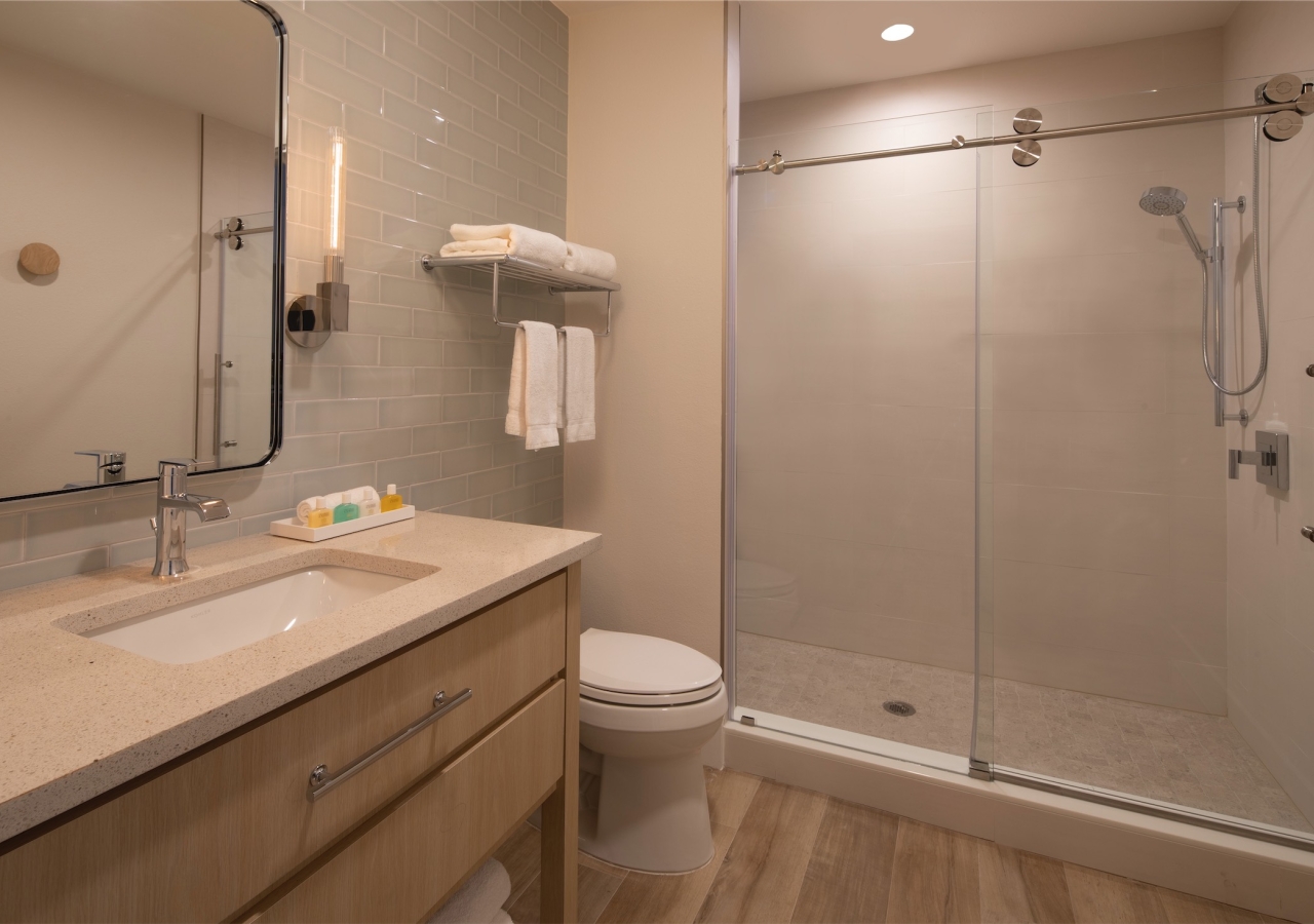 bathroom with walk-in shower