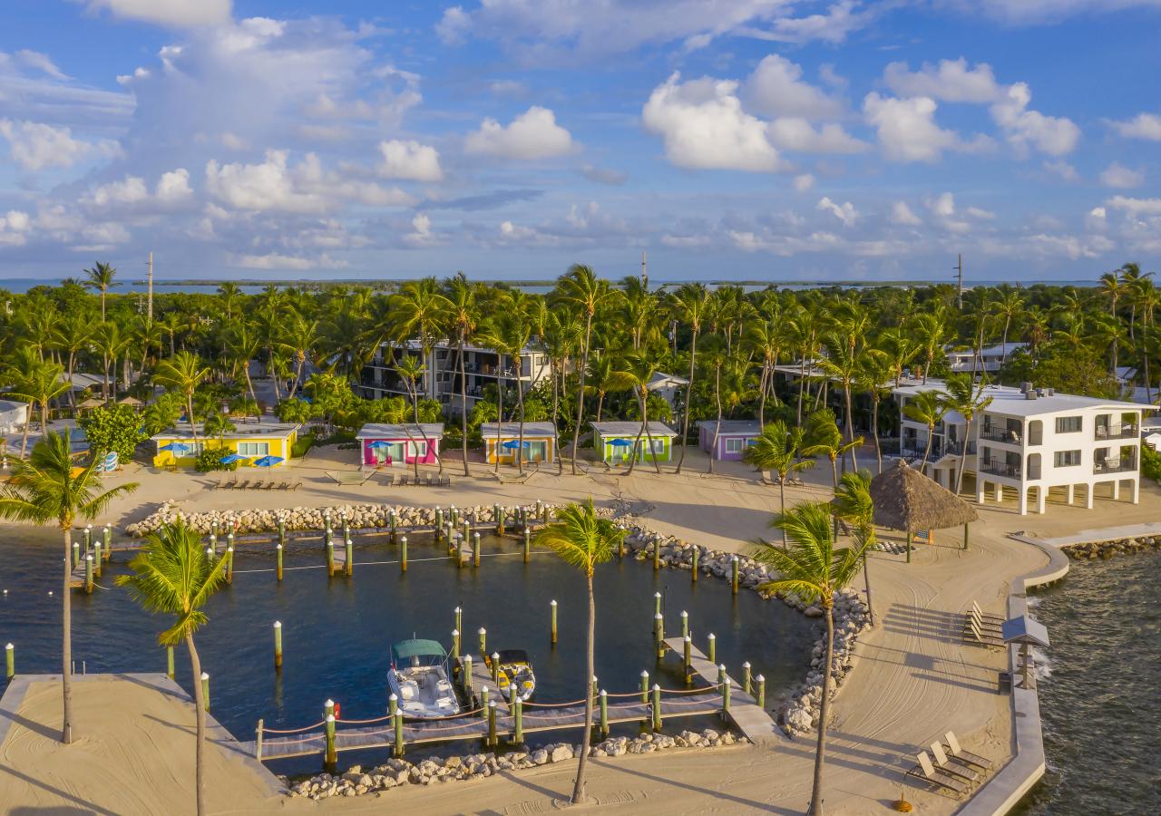 Aerial of La Siesta Resort showing acommodations