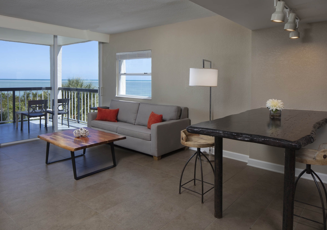 living room and dining area