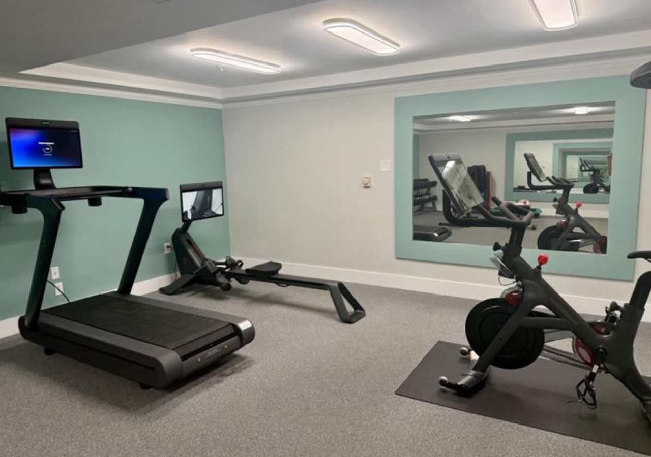 The fitness center at Amara Cay Resort in Islamorada, Florida.