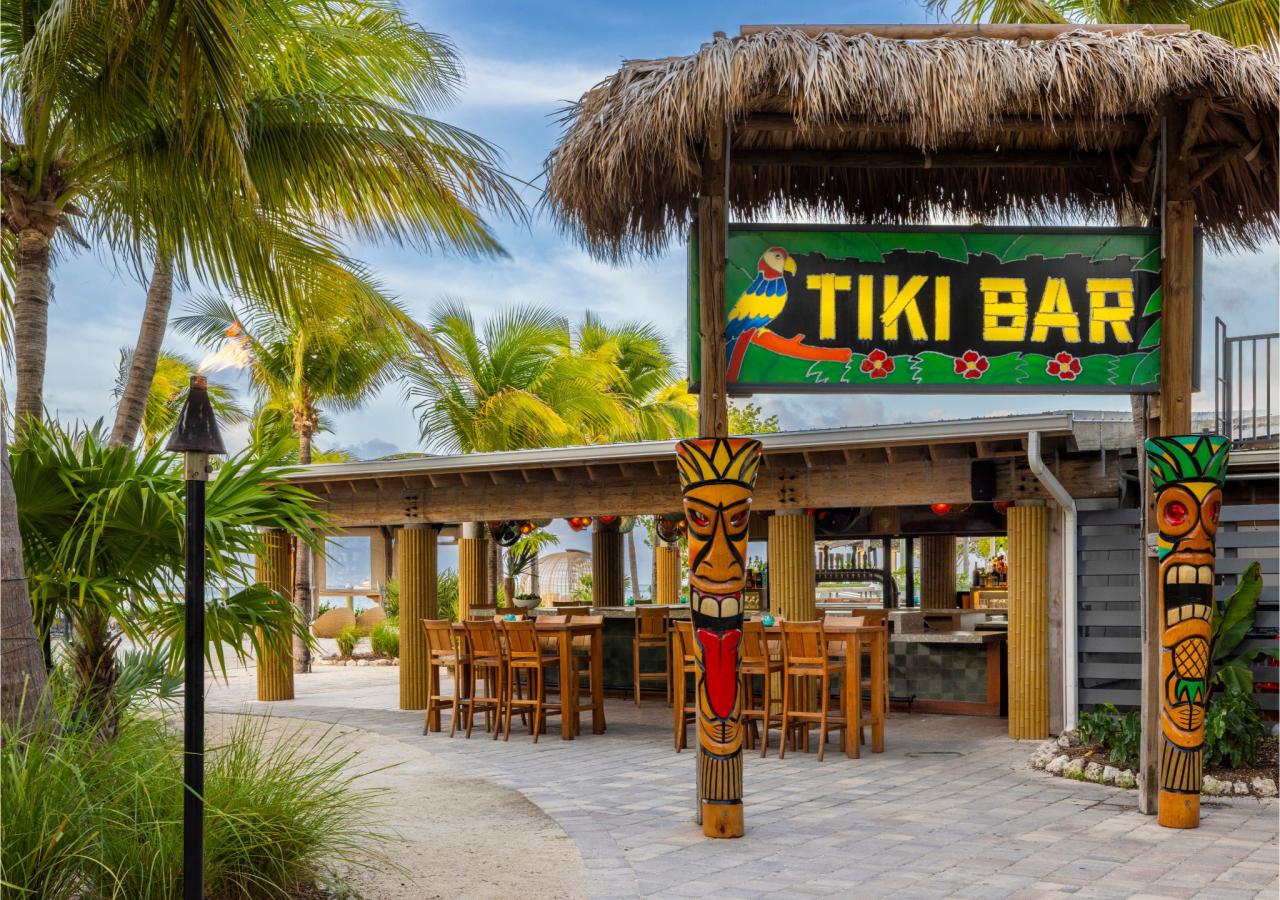 Tiki Bar sign and patio