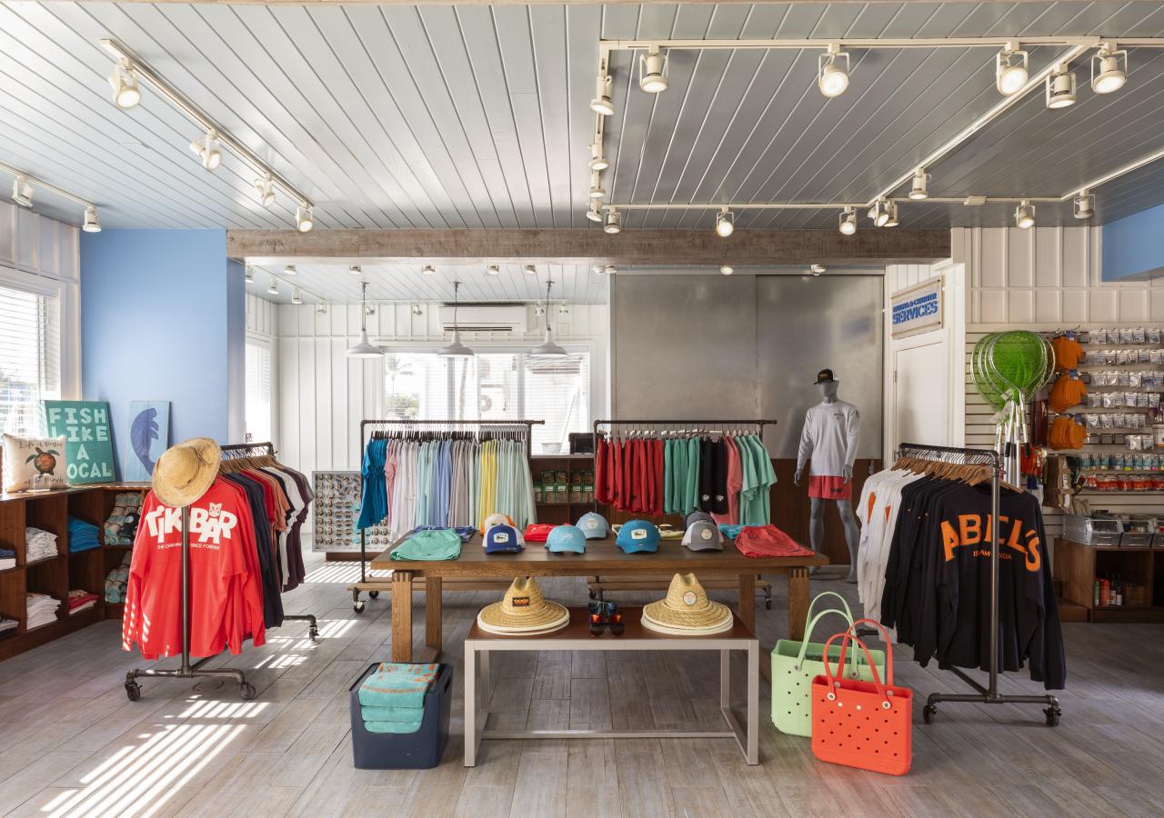 Interior shot of Abel's showcasing the shop's merchandise