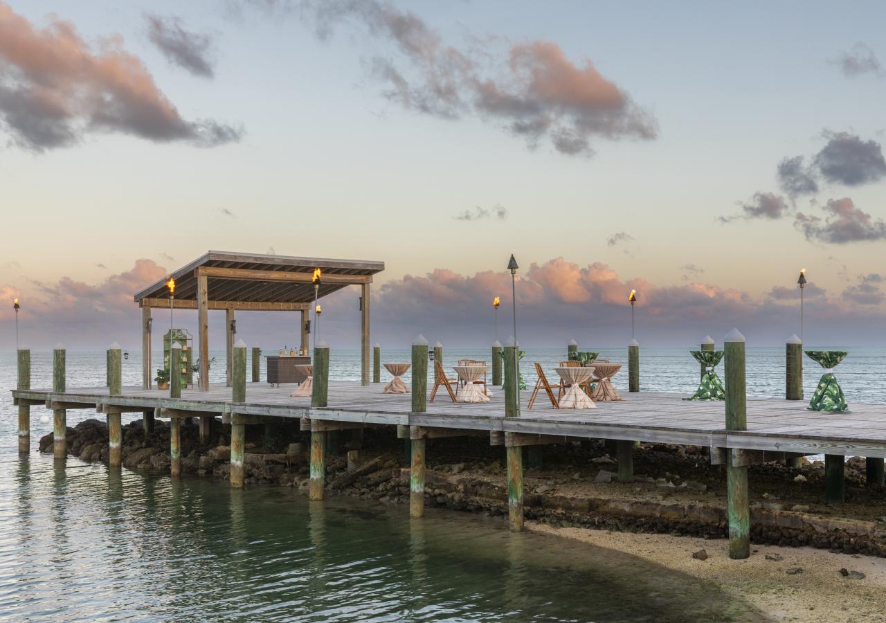 Sunrise point pier at sunset