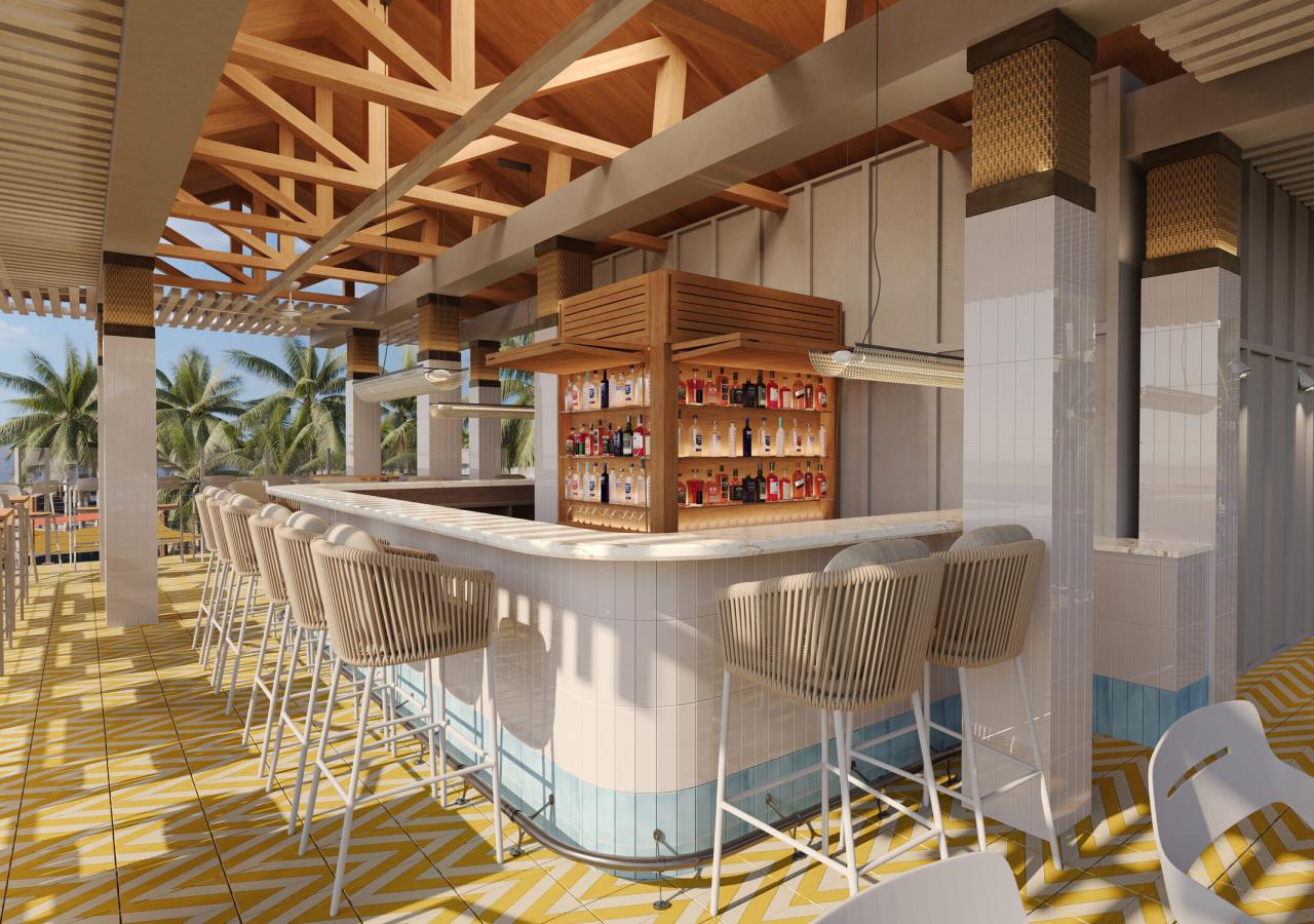 A rendering of the new Little Lemon at Three Waters Resort & Marina