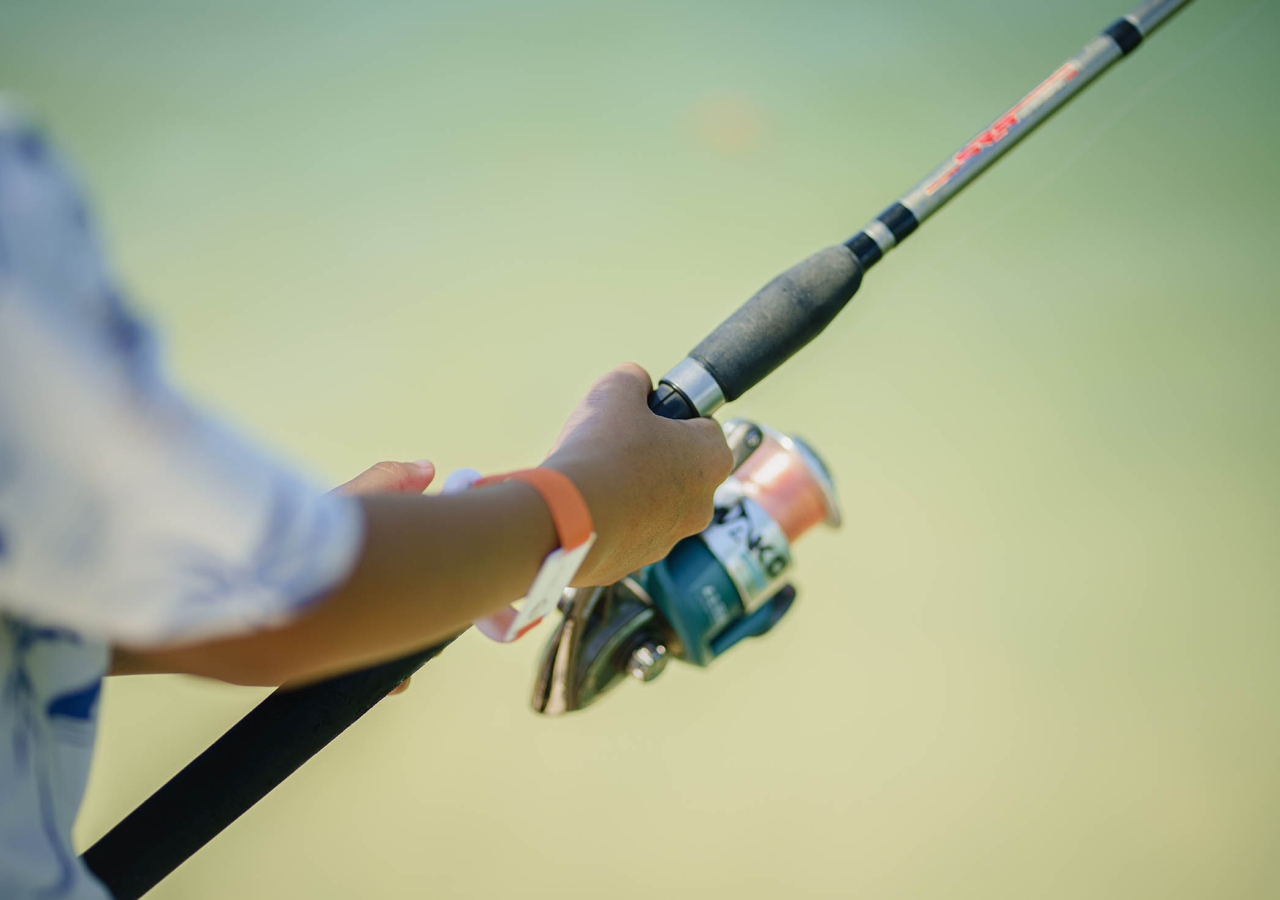 man fishing