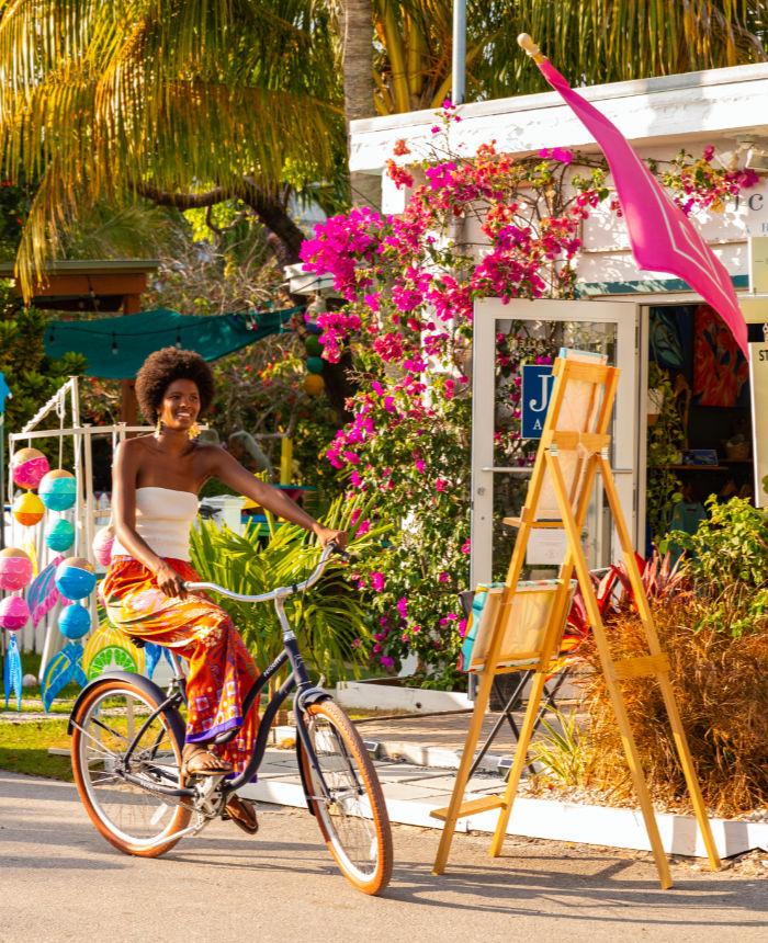 Person riding a bike