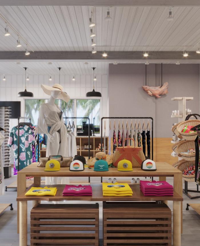 Interior of Able's tackle box shop