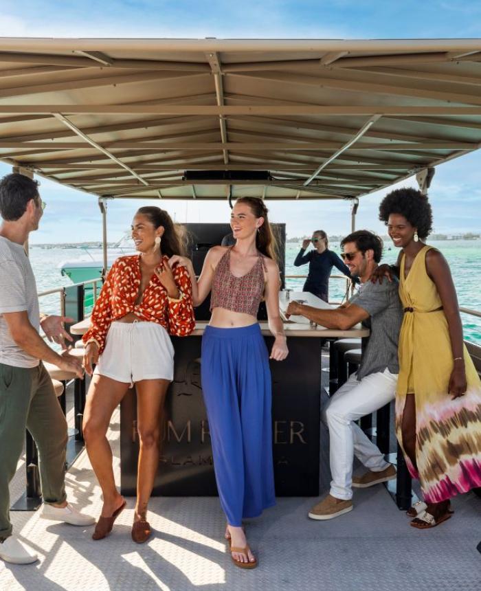 A group of people on a boat in the Florida Keys
