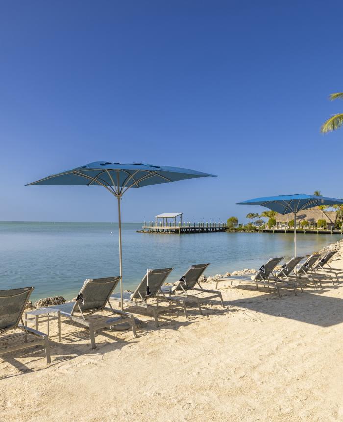 View of Fire Beach with a blue sky in the background