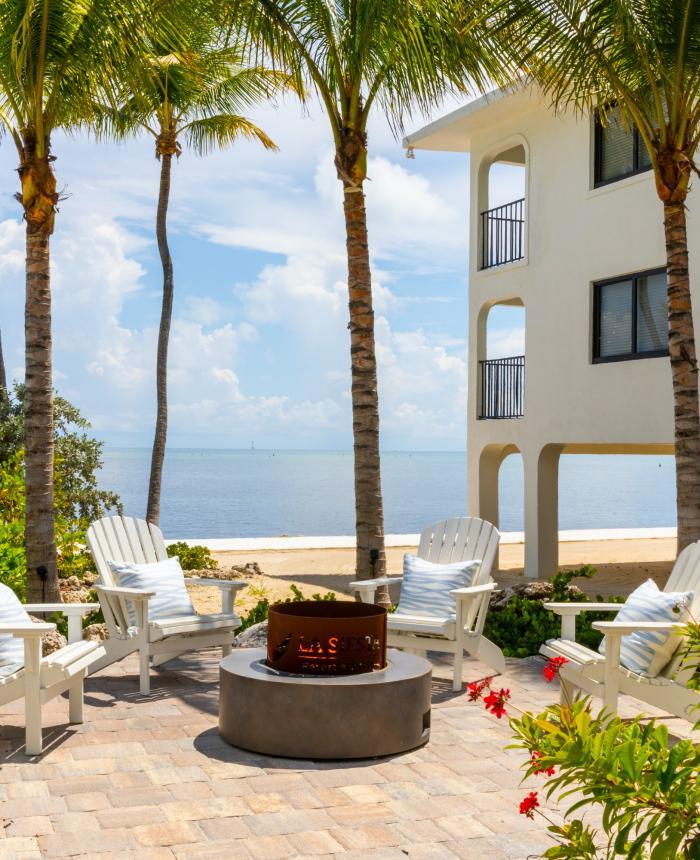 fire pit with beach chairs 