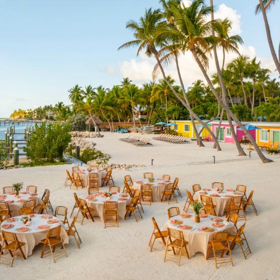 La siesta wedding reception on the beach.
