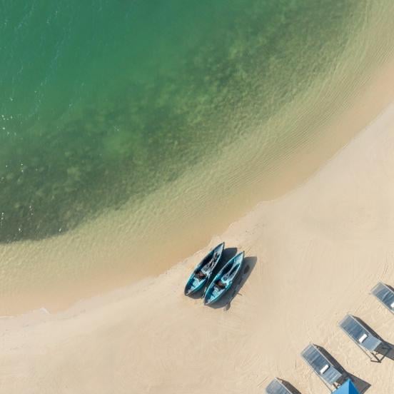 Aerial view of Mermaid Beach at Three Waters.