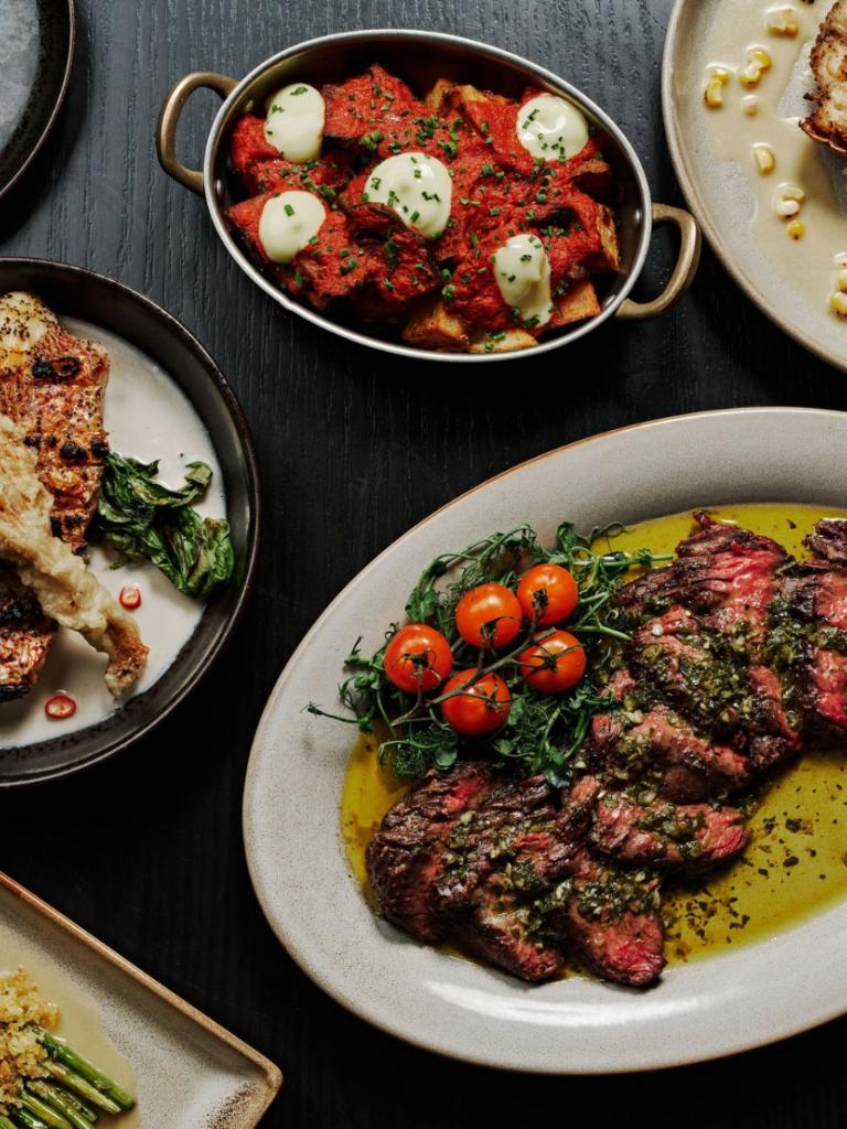 A tablescape of food from Kindler.
