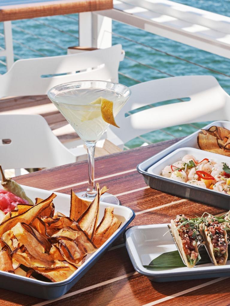 A table full of fresh dishes from Little Limon.