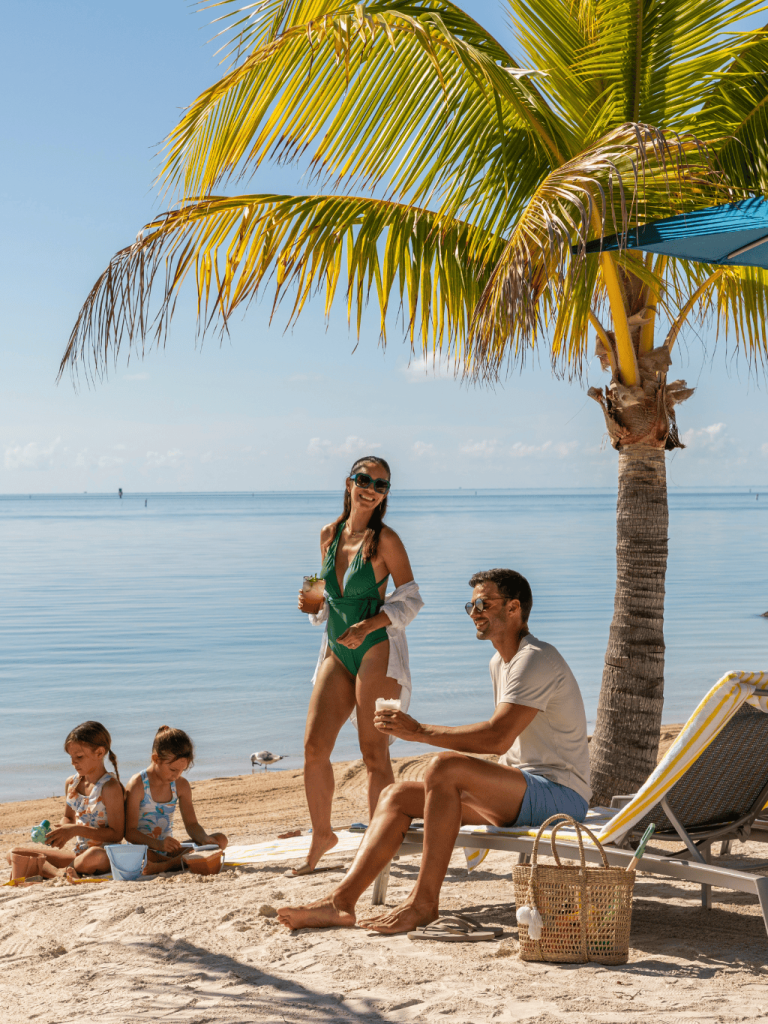 Family enjoying the beach