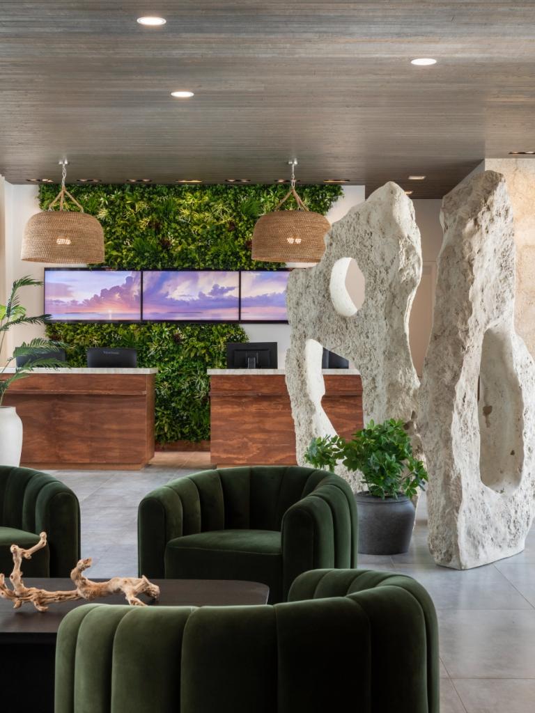A photo of the lobby at Three Waters Resort & Marina.