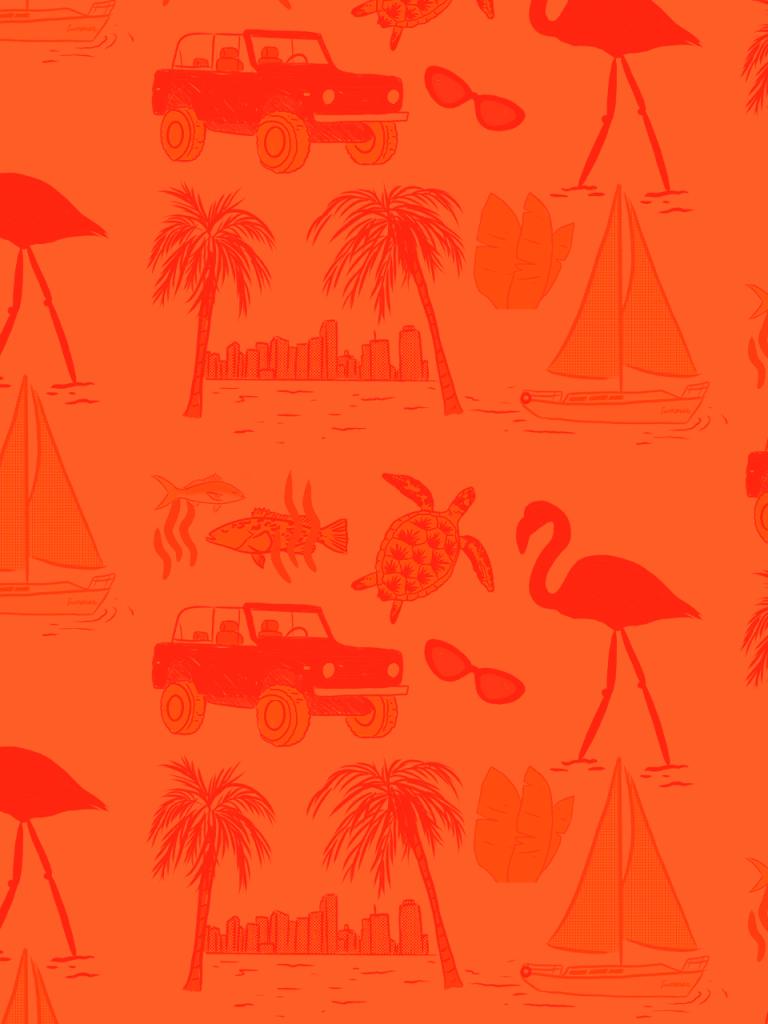 Orange Florida Dream Drive Pattern
