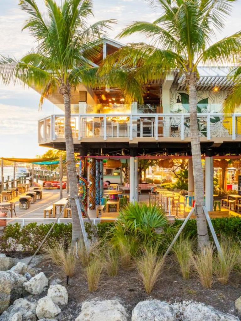 Views at Little Limon, a rooftop raw bar in Islamorada, Florida at Three Waters Resort & Marina