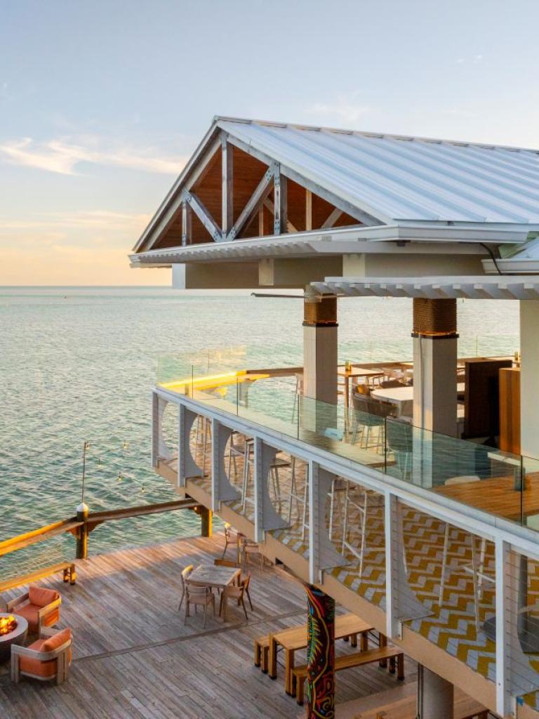 Views at Little Limon, a rooftop raw bar in Islamorada, Florida at Three Waters Resort & Marina