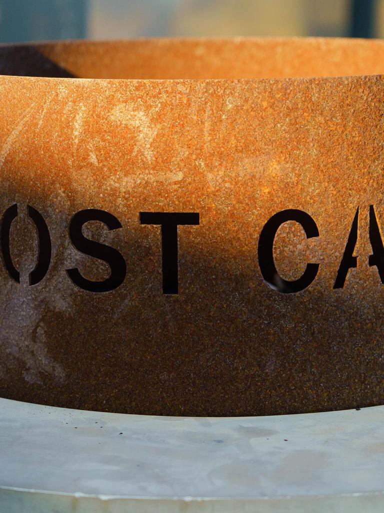 fire pit branded 'post card'