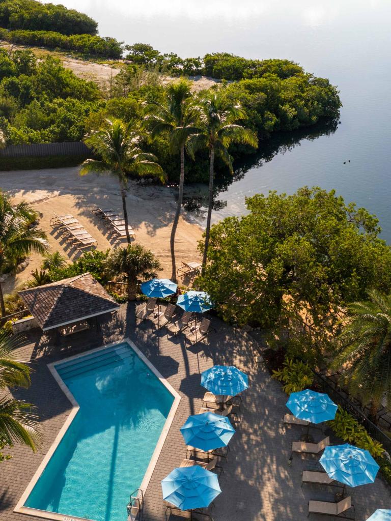 aerial shot of resort