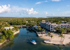 Aerial shot of Pelican Cove Resort and Marina