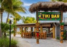 Tiki Bar sign and patio