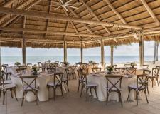 Event set up under the tiki hut