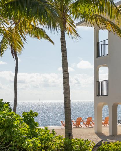 A peak at the ocean from La Siesta Resort in the Florida Keys.