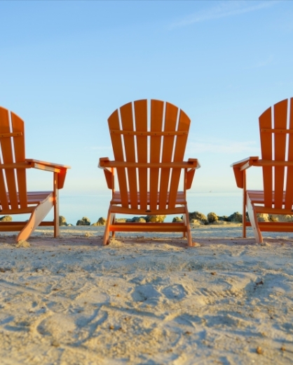 chairs on a beach